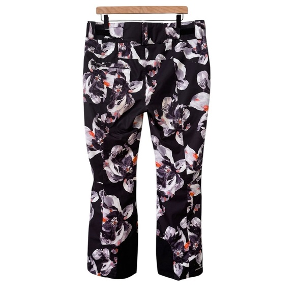 Obermeyer Malta Insulated Snow Ski Snowboard Pants Black Floral Size 12 - Picture 10 of 16